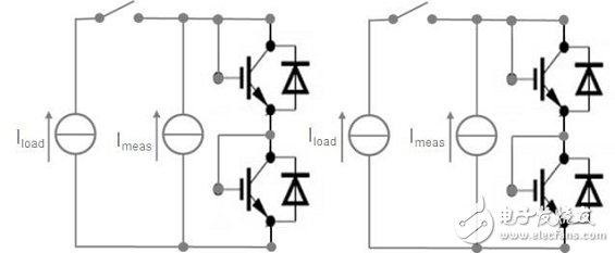 圖 6 用于功率循環(huán)和熱瞬態(tài)測(cè)試的 IGBT電路圖。