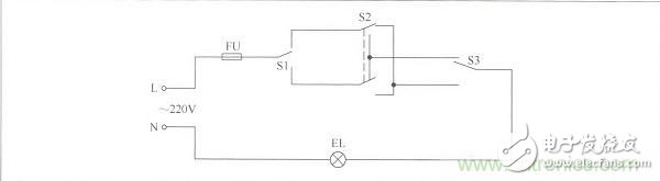 用三個開關(guān)控制一盞燈電路