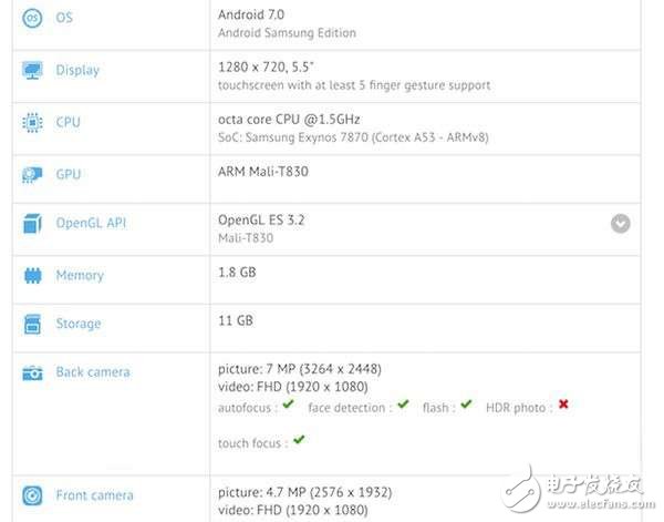 2017版三星J7配置曝光 搭載三星Exynos 7870處理器 三星S8又多了新顏