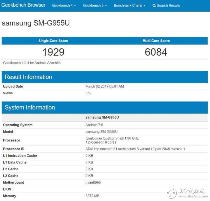 三星S8 Plus跑分信息曝光 單核僅小幅領(lǐng)先蘋果老將iphone6