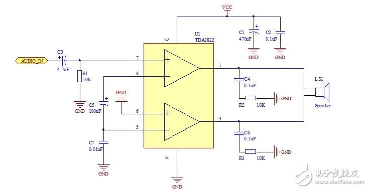 集成功率放大電路原理圖