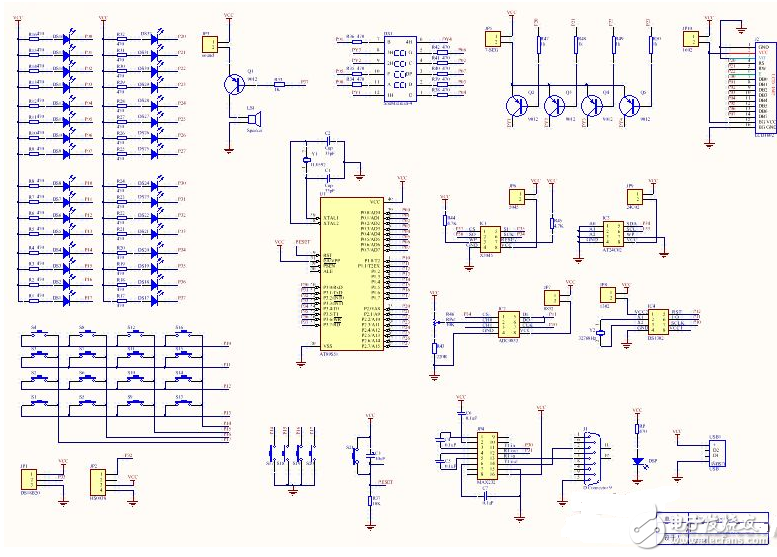 51單片機綜合開發(fā)板電路（原理圖+PCB）