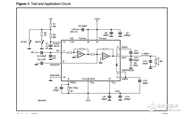 IC資料-tda7480單聲道D類10w功放IC