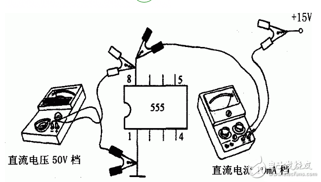 555內(nèi)部電路結(jié)構(gòu)與萬(wàn)用表測(cè)試555芯片的性能