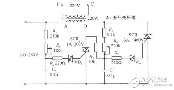 雙向可控硅觸發(fā)電路設(shè)計(jì)，雙向可控硅組成的交流穩(wěn)壓器電路