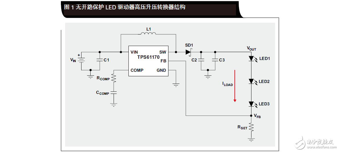 LED驅(qū)動(dòng)器應(yīng)用中升壓轉(zhuǎn)換器的簡(jiǎn)單開(kāi)路保護(hù)-PWR