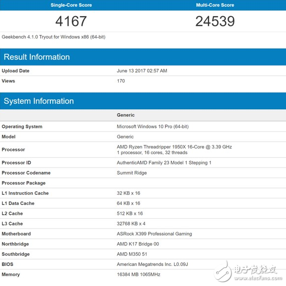 AMD線程撕裂者16核心1950X跑分曝光：八月中旬將正式開賣