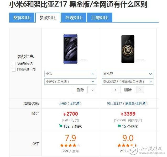 小米6和努比亞z17哪個(gè)好？小米6和努比亞z17對(duì)比有什么區(qū)別？小米6和努比亞z17你會(huì)選誰(shuí)？