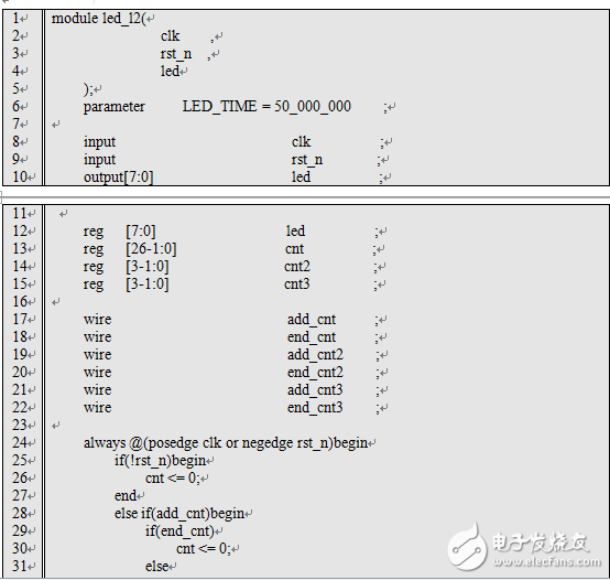 基于Verilog FPGA 流水燈設(shè)計