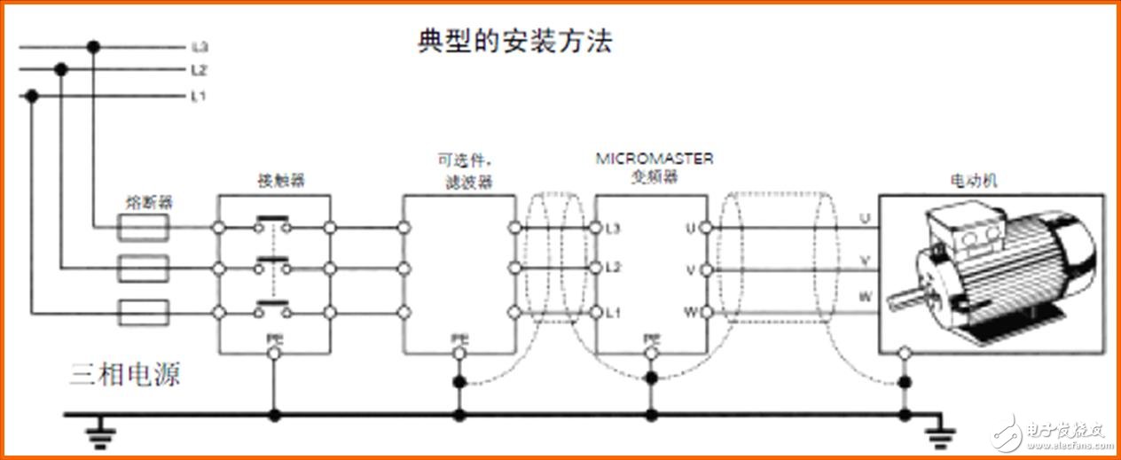 變頻器接線圖實(shí)例：變頻器控制接線實(shí)物圖