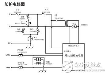 基于UN2E-800ML的智能抄表模塊防護(hù)方案電路圖