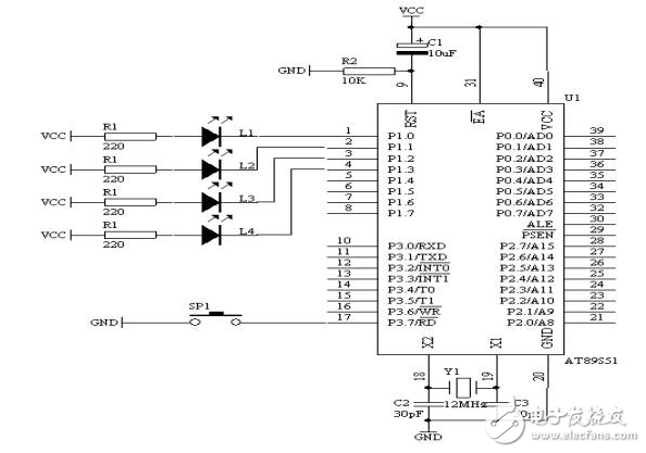 AT89S51單片機(jī)設(shè)計(jì)對照帶電路圖的一鍵多功能按鍵識別技術(shù)