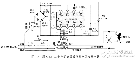 基于SF54123高靈敏度觸電保護(hù)器設(shè)計(jì)