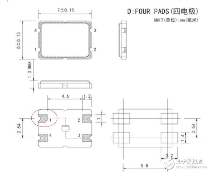 貼片晶振的腳位方向區(qū)分