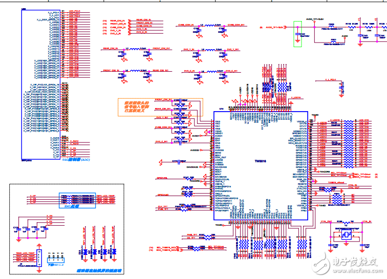 TW8816部分原理圖-詳細(xì)