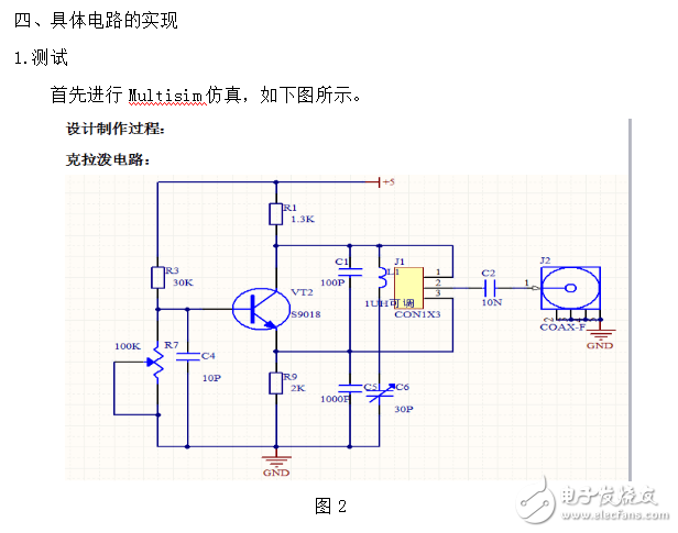 30MHZ克拉潑振蕩器 課程設(shè)計(jì)