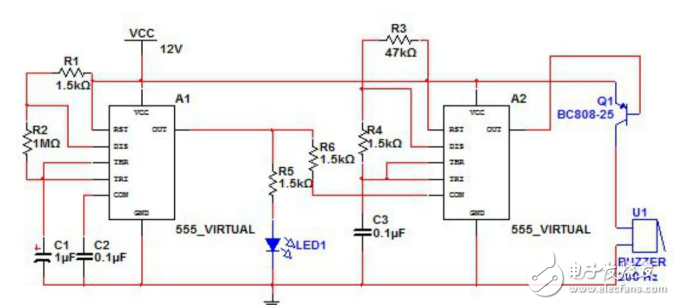 基于555定時器的變音警笛的設(shè)計
