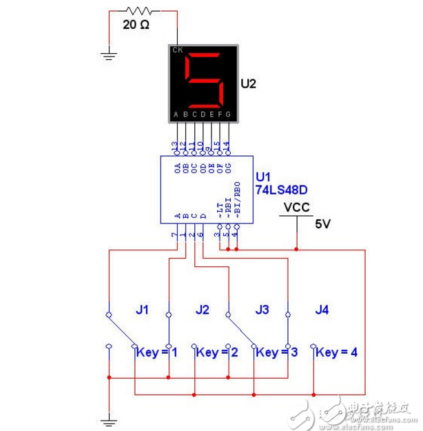 74ls48內(nèi)部電路,74ls48譯碼器真值表