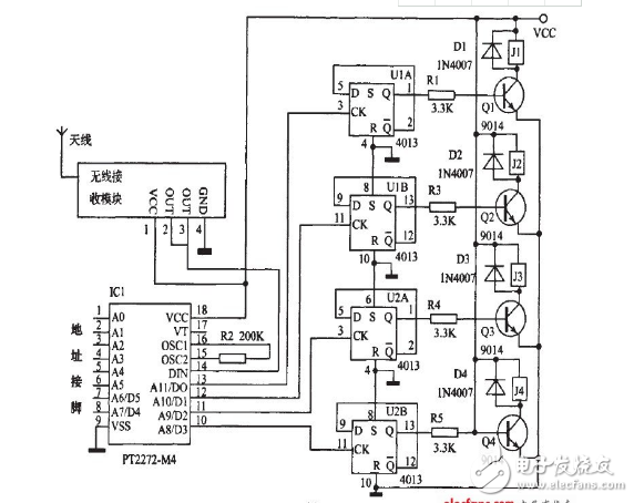 pt2262應用電路圖