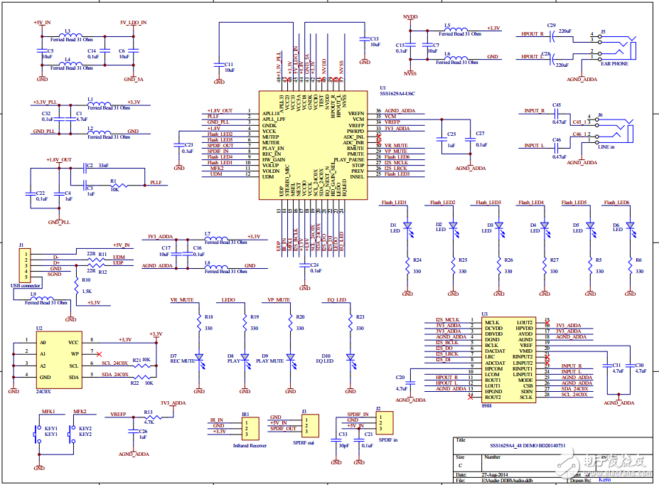 SSS1629_USB耳機_DEMO中文電路設(shè)計方案