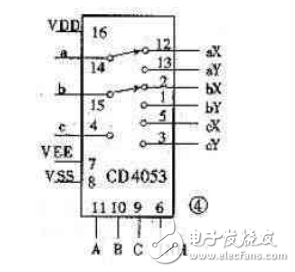 cd4053引腳圖及功能