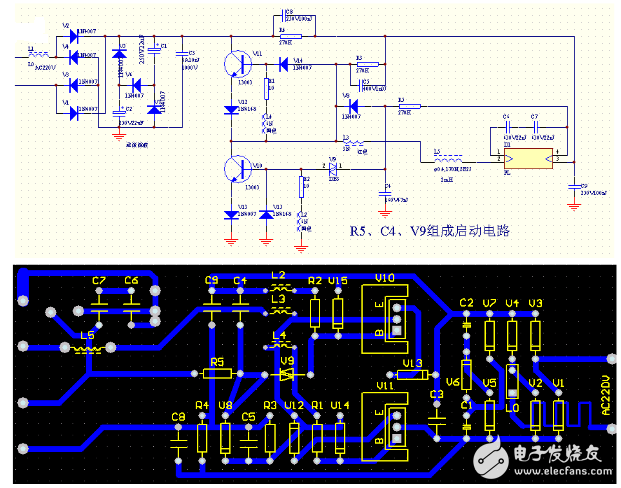 九款最簡單的電子鎮(zhèn)流器電路圖原理圖分析