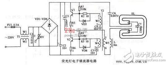 九款最簡單的電子鎮(zhèn)流器電路圖原理圖分析