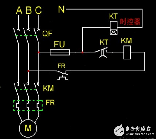 微電腦時控開關(guān)接線圖