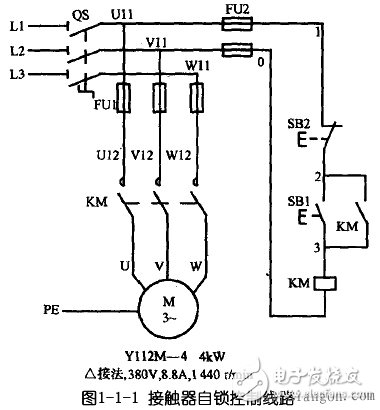 接觸器自鎖控制線路圖解