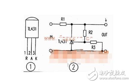 　　工作原理  　　如圖所示，220v電壓經(jīng)變壓器B降壓、D1-D4整流、C1濾波。此外D5、D6、C2、C3組成倍壓電路（使得Vdc＝60V），Rw、R3組成分壓電路，T1431、R1組成取樣放大電路，9013、R2組成限流保護(hù)電路，場(chǎng)效應(yīng)管K790作調(diào)整管（可直接并聯(lián)使用）以及C5是輸出濾波器電路等。  　　穩(wěn)壓過程是：當(dāng)輸出電壓降低時(shí)，f點(diǎn)電位降低，經(jīng)T1431內(nèi)部放大使e點(diǎn)電壓增高，經(jīng)K790調(diào)整后，b點(diǎn)電位升高；反之，當(dāng)輸出電壓增高時(shí)，f點(diǎn)電位升高，e點(diǎn)電位降低，經(jīng)K790調(diào)整后，b點(diǎn)電位降低。  　　從而使輸出電壓穩(wěn)定。當(dāng)輸出電流大于6A時(shí)，三極管9013處于截止，使輸出電流被限制在6A以內(nèi)，從而達(dá)到限流的目的。本電路除電阻R1選用2W、R2選用5W外，其它元件無(wú)特殊要求，其元件參數(shù)如圖3所示。  　　1  　　2  　　基于TL431的延時(shí)定時(shí)器電路圖  　　1  　　TL431的無(wú)反饋，可以看作一個(gè)NPN或N - MOS器件高跨導(dǎo)和精確的2.5V接通電壓 。管頭要小心：TL431的引腳上（+電源）是陰極，較低的（供應(yīng)） - 陽(yáng)極 。。。 它的另一個(gè)世界。  　　1  　　重負(fù)荷（超過100毫安），可以通過完全脫鉤的繼電器或optocouples供電，或與PNP（P - MOS）開關(guān)晶體管。為監(jiān)管機(jī)構(gòu)制定的特殊的PNP類型 - 這些具有低壓降和不需要很多的基極電流。  　　1  　　要添加遲滯（正反饋） - 添加另一個(gè)PNP逆變器。從電源紋波穩(wěn)壓器中分離出來(lái)的RS - DS輸入網(wǎng)絡(luò)。  　　1  　　基本定時(shí)器配置。設(shè)置起動(dòng)電流通過RT為100uA（遠(yuǎn)高于基輸入繪制2uA）。開啟延時(shí)T1 = 2.5V/U1 *（RT * NO）。斷電延時(shí)通常是由負(fù)載電流，但你必須考慮電源capacitanca和泄漏（C2，R2）的影響。  　　工作例如：連續(xù)兩次在電子管放大器的延遲（45秒，60秒）。齊納穩(wěn)壓電源供應(yīng)器（它可以摩托艇沒有它 - 繼電器的電流是相當(dāng)高的，100mA的）分離定時(shí)電容。  　　如果連續(xù)兩次延遲有一個(gè)相對(duì)較小的時(shí)間傳播 - 使用單一的定時(shí)電容：  　　1