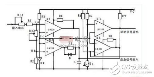 關(guān)于LM339比較器的綜合保護(hù)電路圖