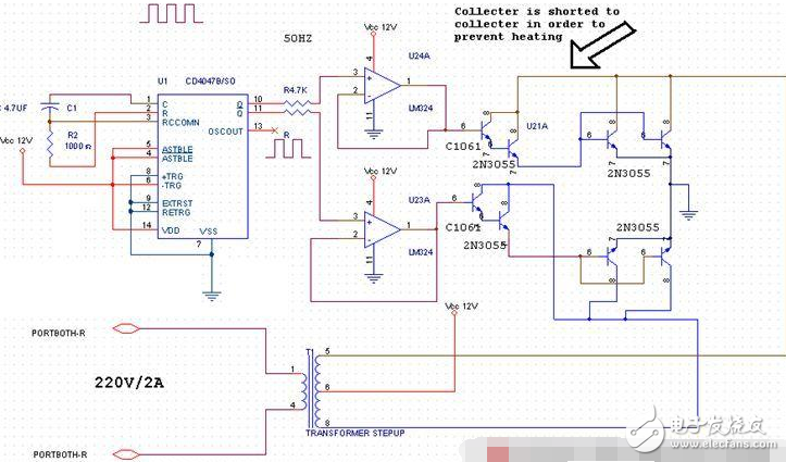 cd4047應(yīng)用電路圖解（信號控制電路圖、逆變器電路圖）