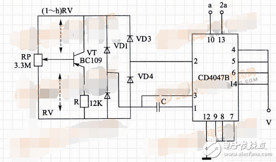 cd4047振蕩電路圖解