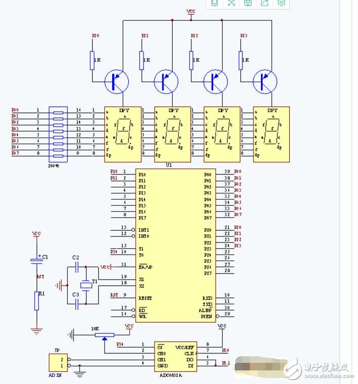 單片機和ADC0832的AD模數(shù)轉換