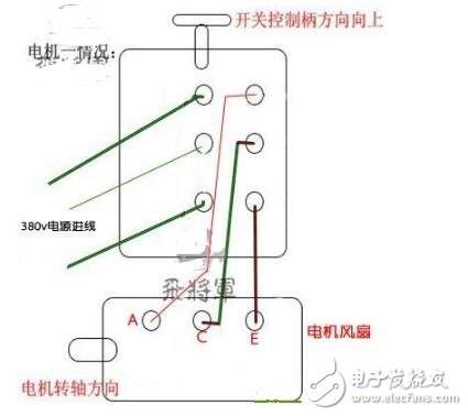 380v倒順開關(guān)接線圖分析