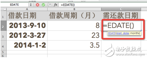 edate函數(shù)的使用方法及實例