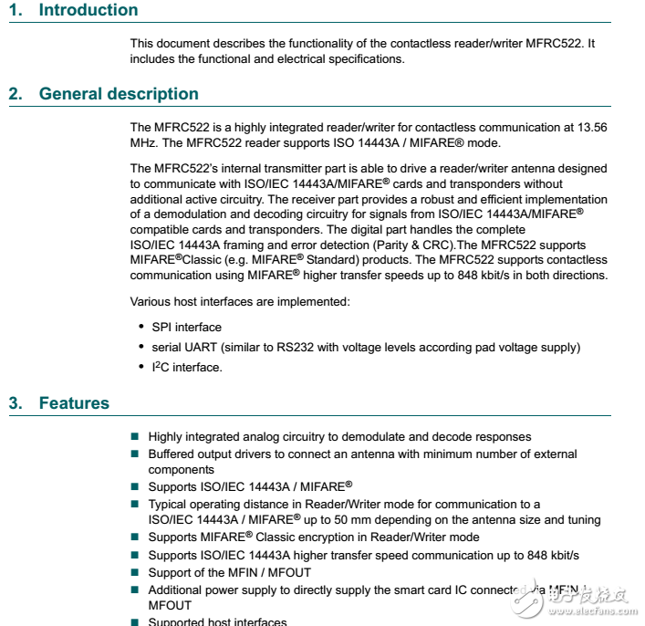 MFRC522數(shù)據(jù)手冊(cè)（英文版）