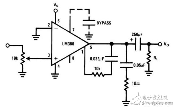 音頻功率放大器LM386引腳圖及功能_工作原理_電氣參數(shù)及應(yīng)用電路圖