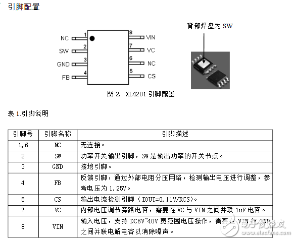 xl4201 pdf中文資料涵蓋了xl4201引腳及xl4201應(yīng)用電路圖分析。