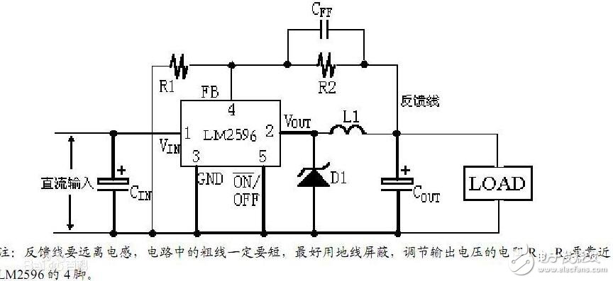 lm2596工作原理詳解_引腳圖及功能_內(nèi)部結(jié)構(gòu)_特性參數(shù)及應(yīng)用電路