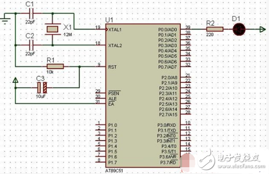 單片機C語言程序設計之定時器控制單只LED