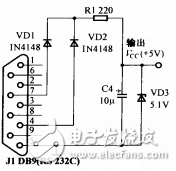 RS232C/TTL電平轉(zhuǎn)換和串口取電