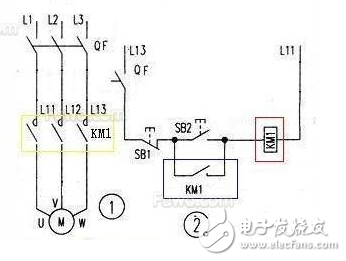 5線光電開關(guān)與接觸器接線圖