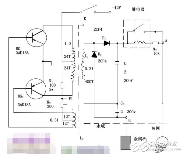 電子捕魚器原理與制作電路圖集