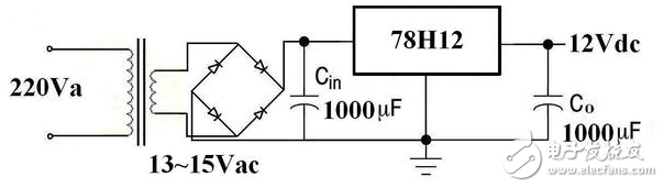 220v轉(zhuǎn)12v穩(wěn)壓電源電路圖