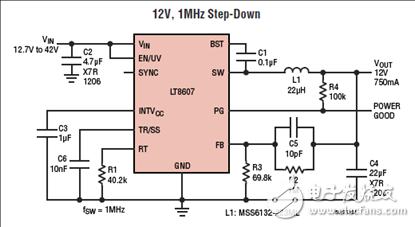 [原創(chuàng)] Linear LT8607 42V 750mA同步降壓穩(wěn)壓器解決方案