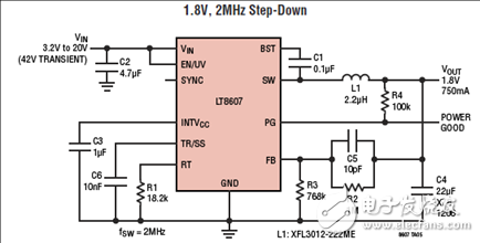 [原創(chuàng)] Linear LT8607 42V 750mA同步降壓穩(wěn)壓器解決方案