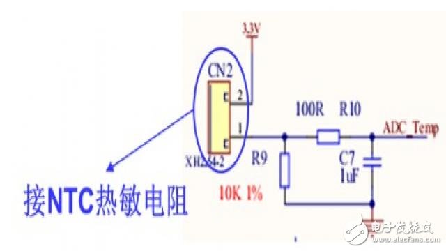 一種較為常規(guī)的使用NTC熱敏電阻采集溫度的方法