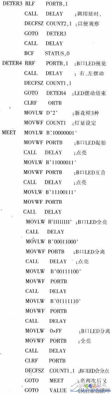 基于PIC單片機(jī)花樣彩燈控制器程序設(shè)計(jì)