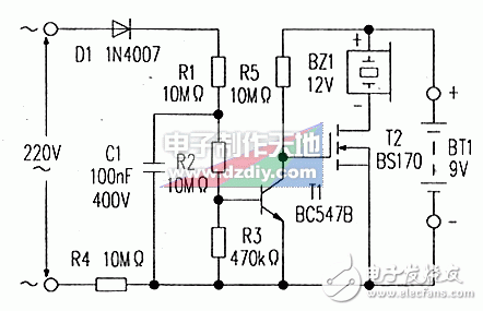 基于交流電源斷電的報(bào)警器設(shè)計(jì)原理